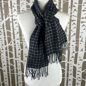 100% Cashmere Scarf Plaid Print